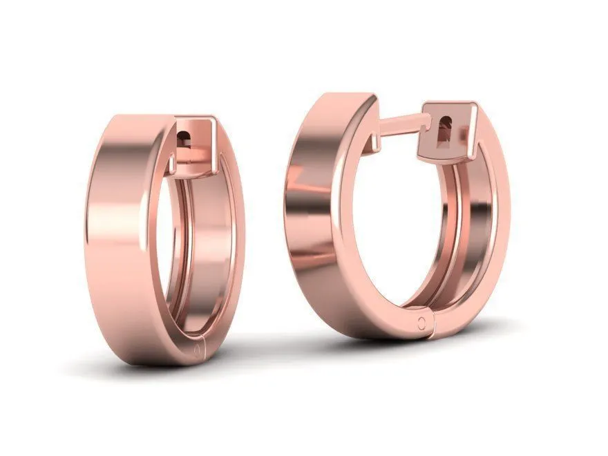 High-polished 15mm x 4mm delicate hoop earrings, symbolizing subtle luxury and sophistication, perfect for any occasion.