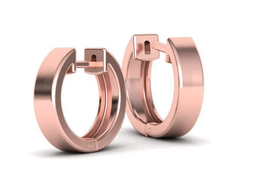 High-polished 15mm x 4mm delicate hoop earrings, symbolizing subtle luxury and sophistication, perfect for any occasion.