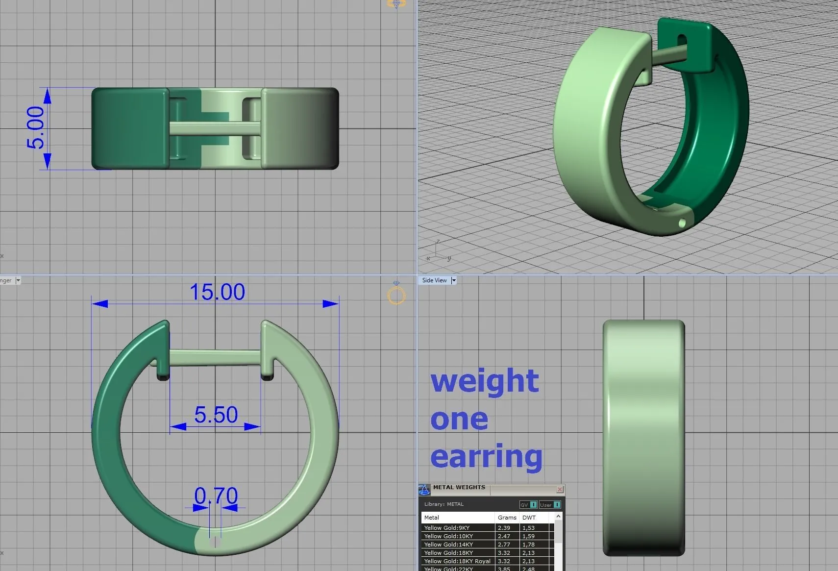 delicate-fine-hoop-earrings-15mm-5mm-wide-3d-print-model-3d-model-stl-3dm High-polished 15mm x 5mm delicate hoop earrings, symbolizing subtle luxury and sophistication, perfect for any occasion.