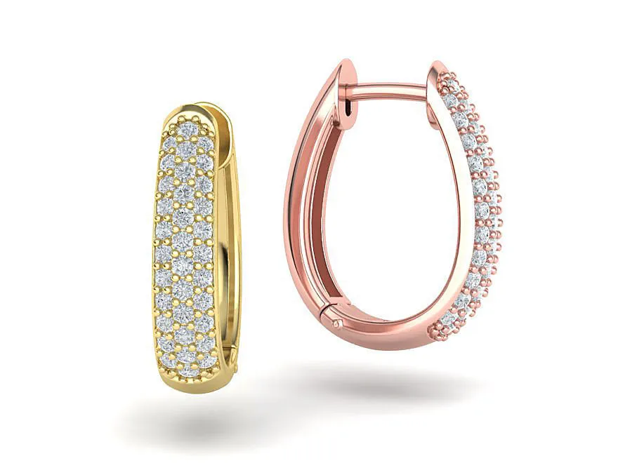 High-polished diamond hoop earrings, symbolizing luxury and sophistication, perfect for any occasion.