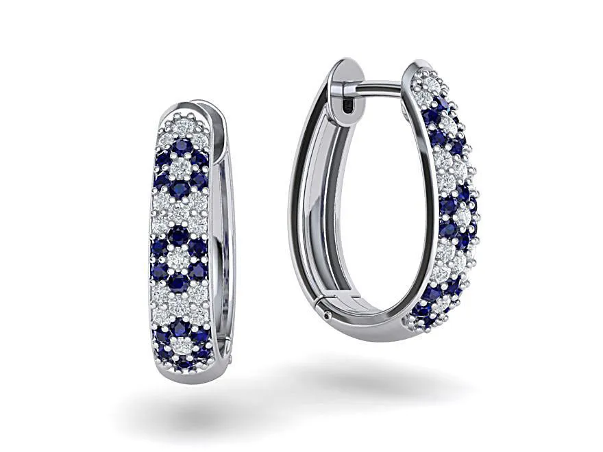 High-polished diamond hoop earrings, symbolizing luxury and sophistication, perfect for any occasion.