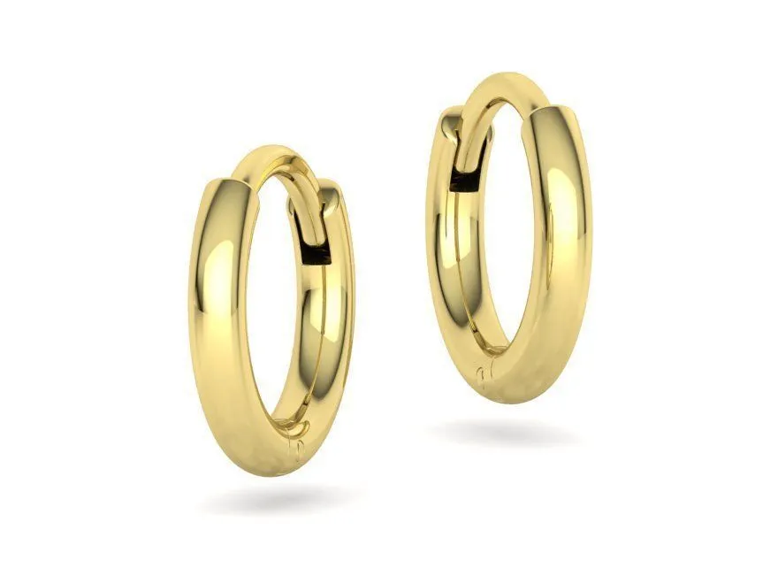 High-polished round hoop earrings for women, symbolizing timeless elegance and sophistication, perfect for any occasion.