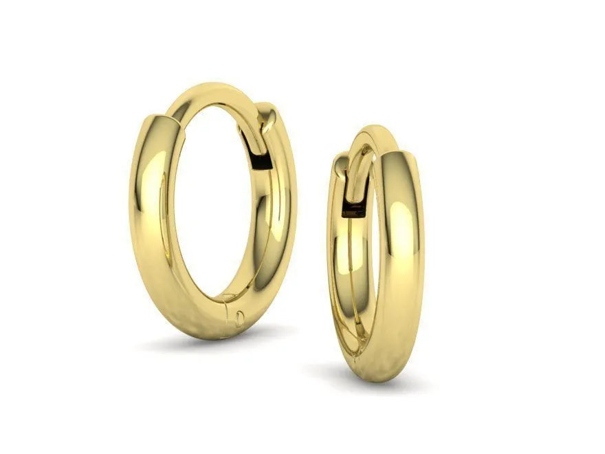 High-polished round hoop earrings for women, symbolizing timeless elegance and sophistication, perfect for any occasion.