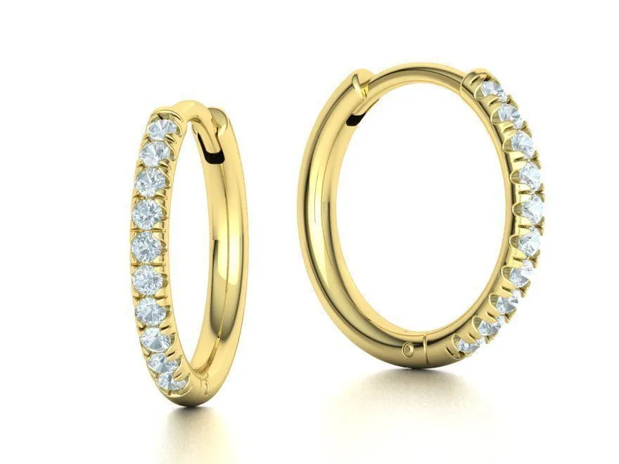 small-hoop-earrings-french-pave-setting-12mm-inner-size-3dmodel-3d-model-stl-3dm (23) High-polished 12mm hoop earrings adorned with pavé diamonds, symbolizing luxury and sophistication, perfect for any occasion.