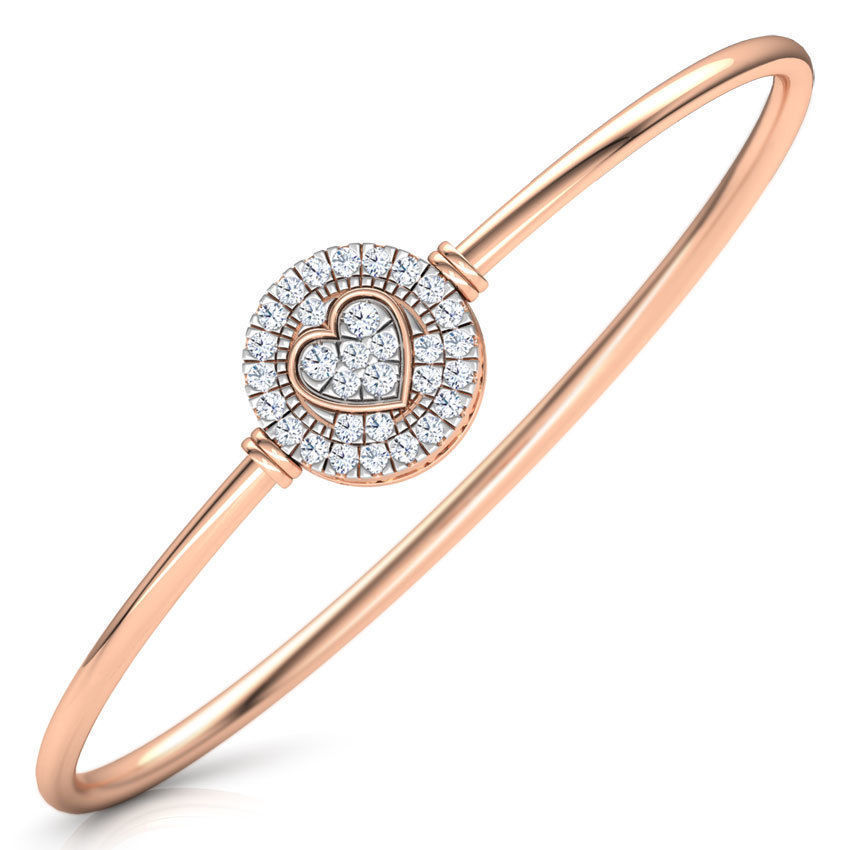 11 (11) Charming Heart Silver Bracelet featuring a delicate heart design with sparkling accents, crafted from recycled silver.