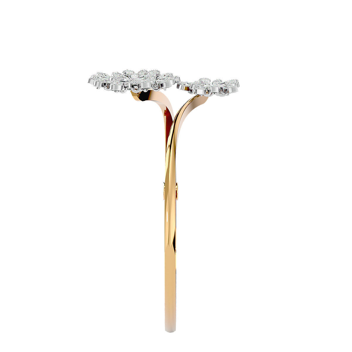 Sparkling Flora Silver Bracelet with high-polished recycled silver and delicate floral design.