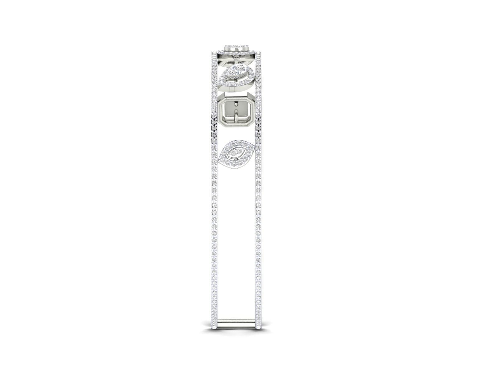 HFS-B003 (13) Elegant Sparkling Stone Bracelet with sleek design and dazzling stones