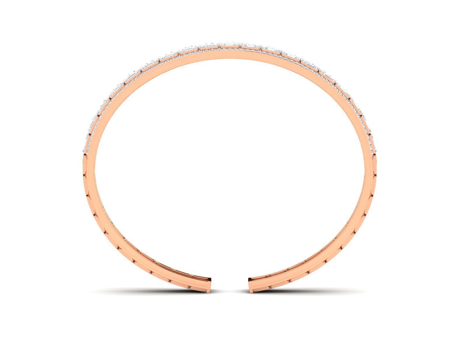 HFS-B004 (12) Sparkling Baguette Stone Bracelet with shimmering baguette-cut stones and sleek design