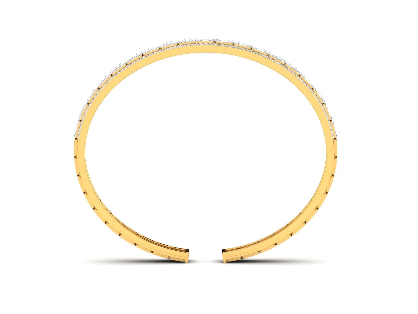 HFS-B004 (6) Sparkling Baguette Stone Bracelet with shimmering baguette-cut stones and sleek design