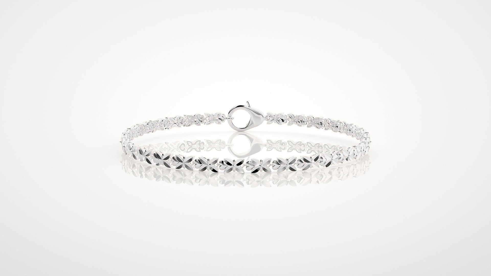 Tiny Butterfly Charm Bracelet with delicate butterfly charm and fine chain.