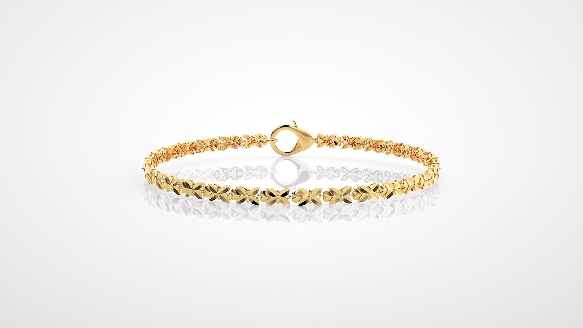 Tiny Butterfly Charm Bracelet with delicate butterfly charm and fine chain.