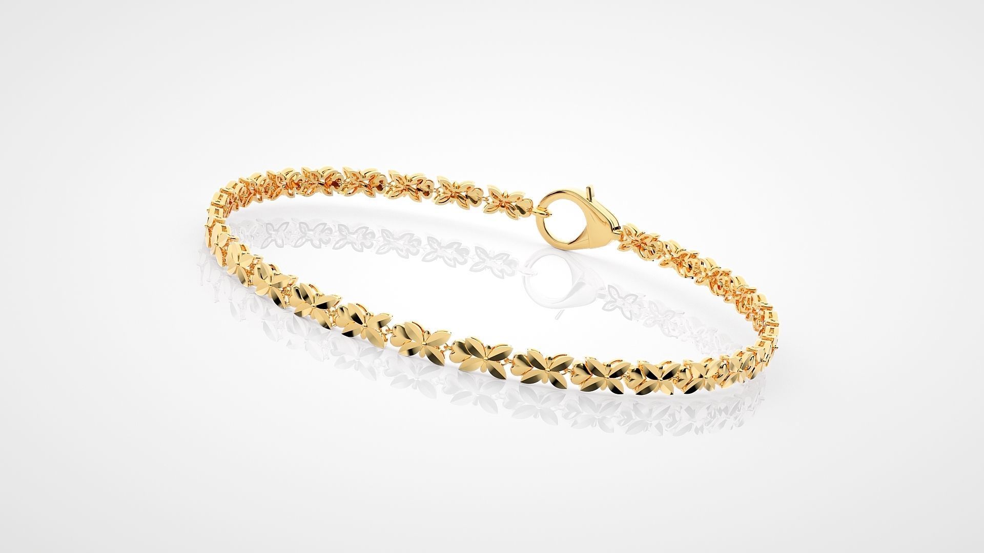 Tiny Butterfly Charm Bracelet with delicate butterfly charm and fine chain.