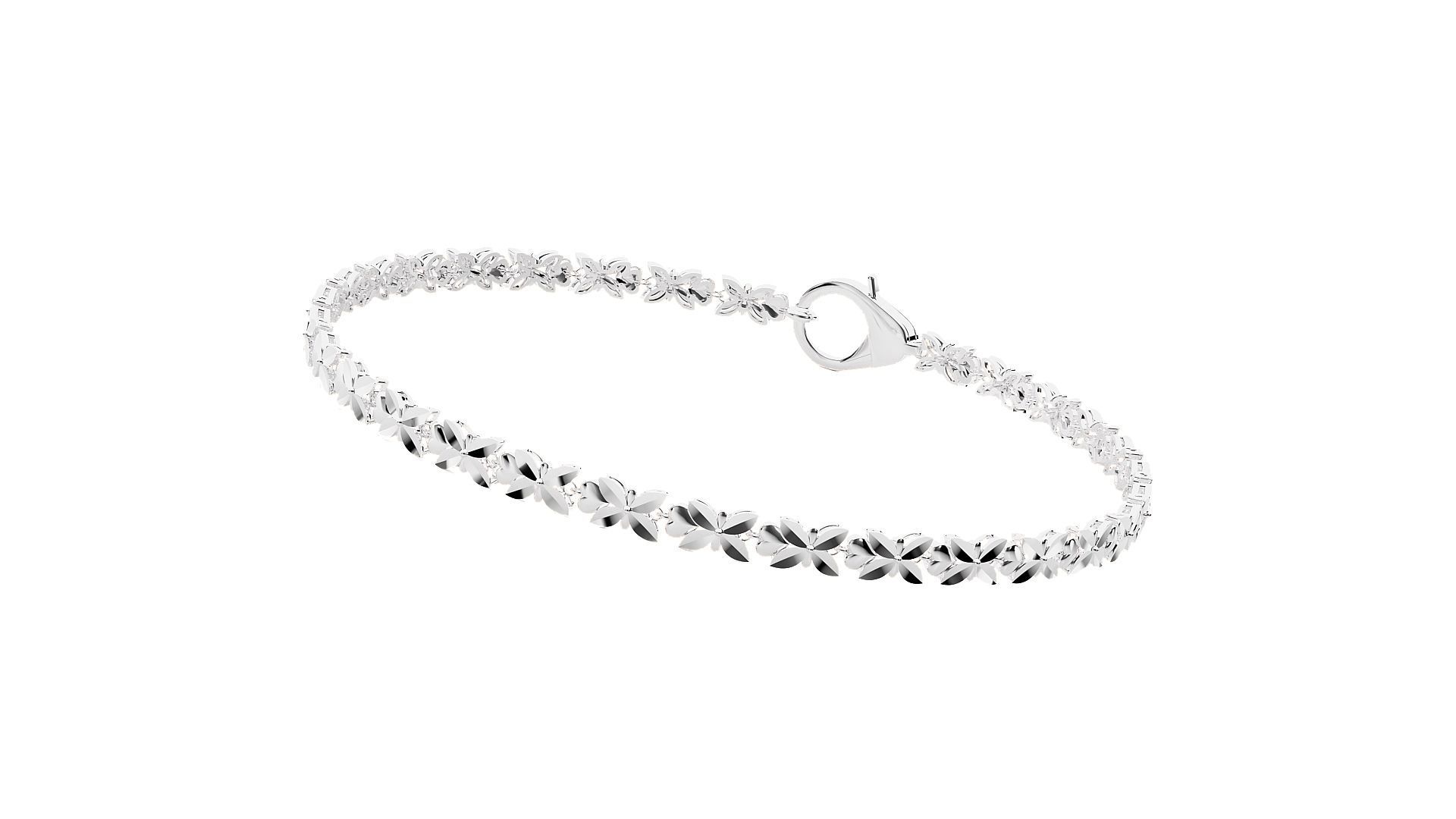 Tiny Butterfly Charm Bracelet with delicate butterfly charm and fine chain.