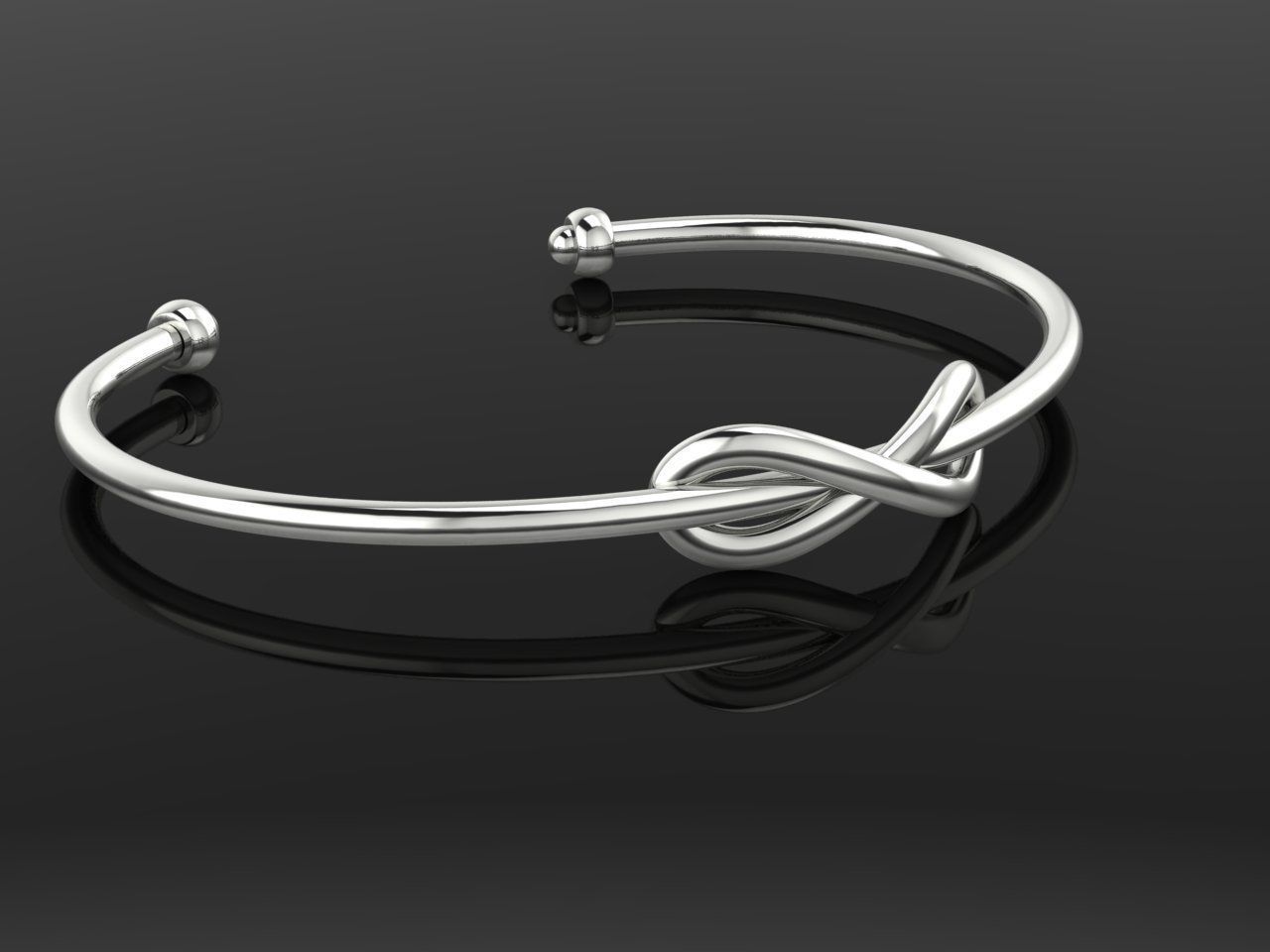 Stylish Eternity Silver Bracelet featuring a sleek eternity design with sparkling accents, crafted from recycled silver.