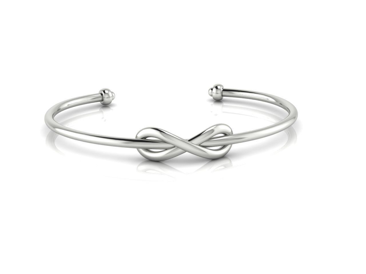Stylish Eternity Silver Bracelet featuring a sleek eternity design with sparkling accents, crafted from recycled silver.