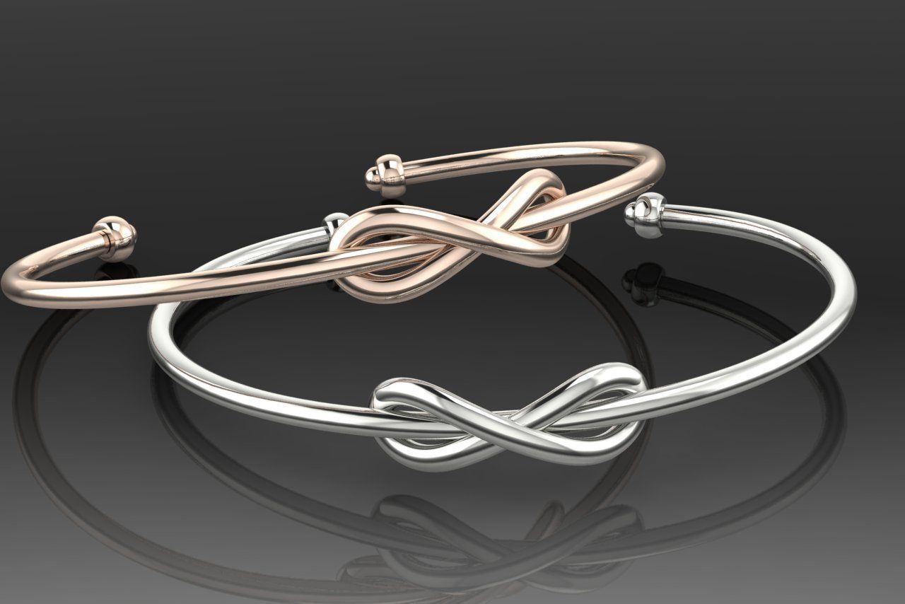 Stylish Eternity Silver Bracelet featuring a sleek eternity design with sparkling accents, crafted from recycled silver.
