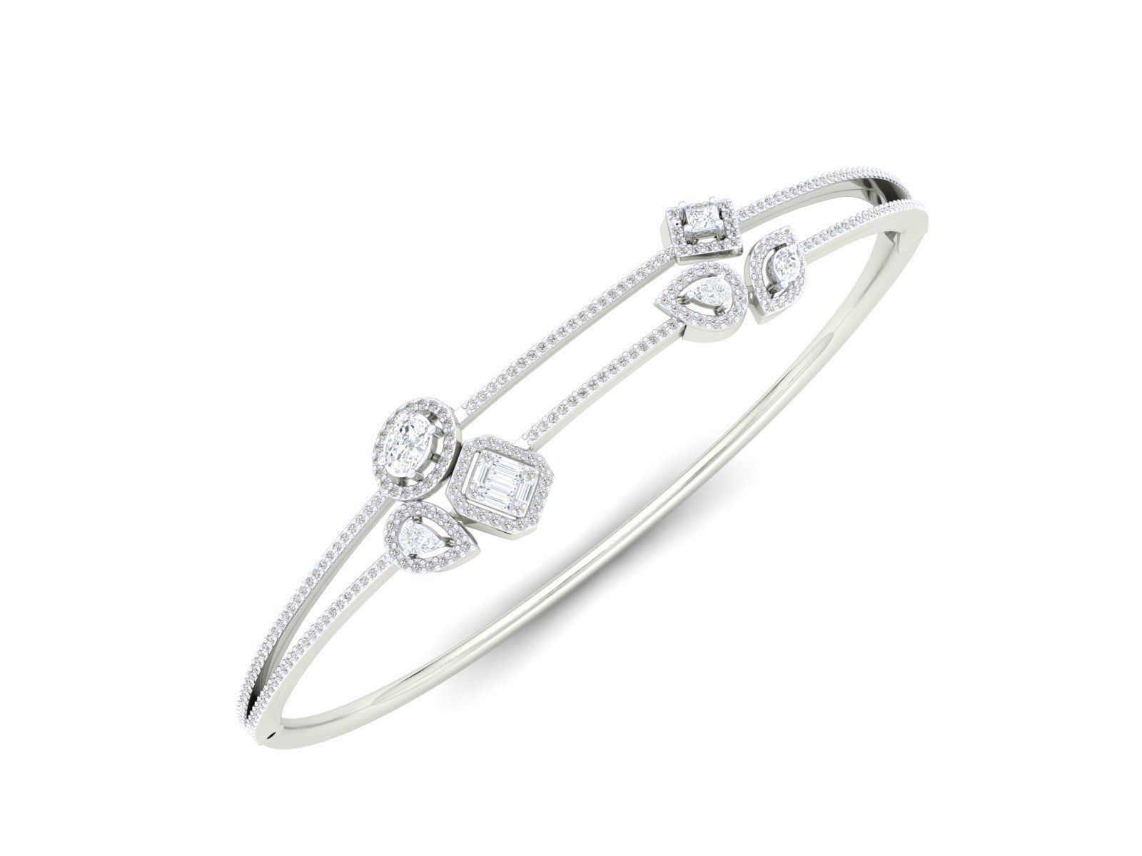 Silver Sparkle Stone Bracelet featuring radiant stones and a sleek silver design for timeless elegance.