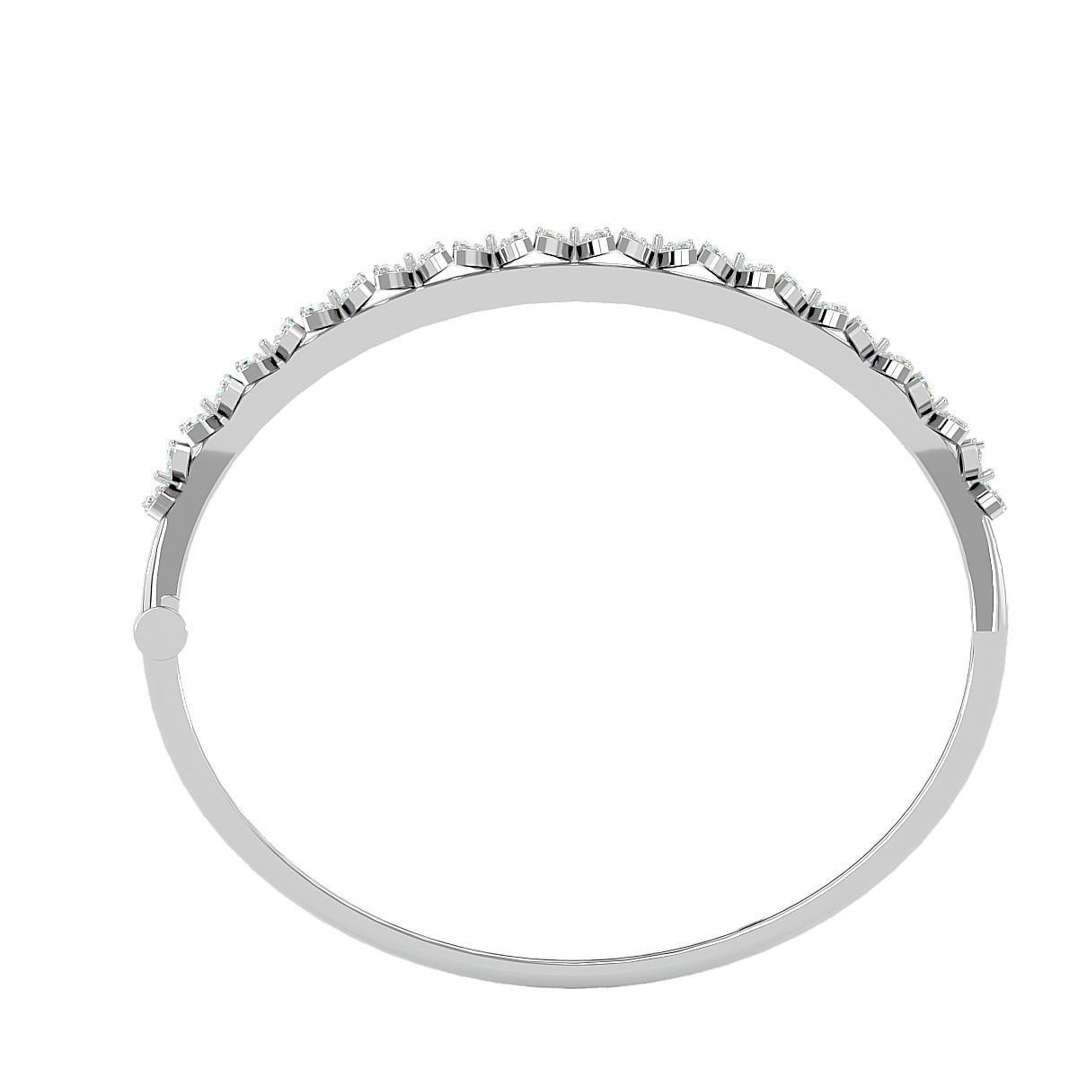 Elegant Radiant Blossom Bracelet with high-polished recycled silver and intricate floral design.