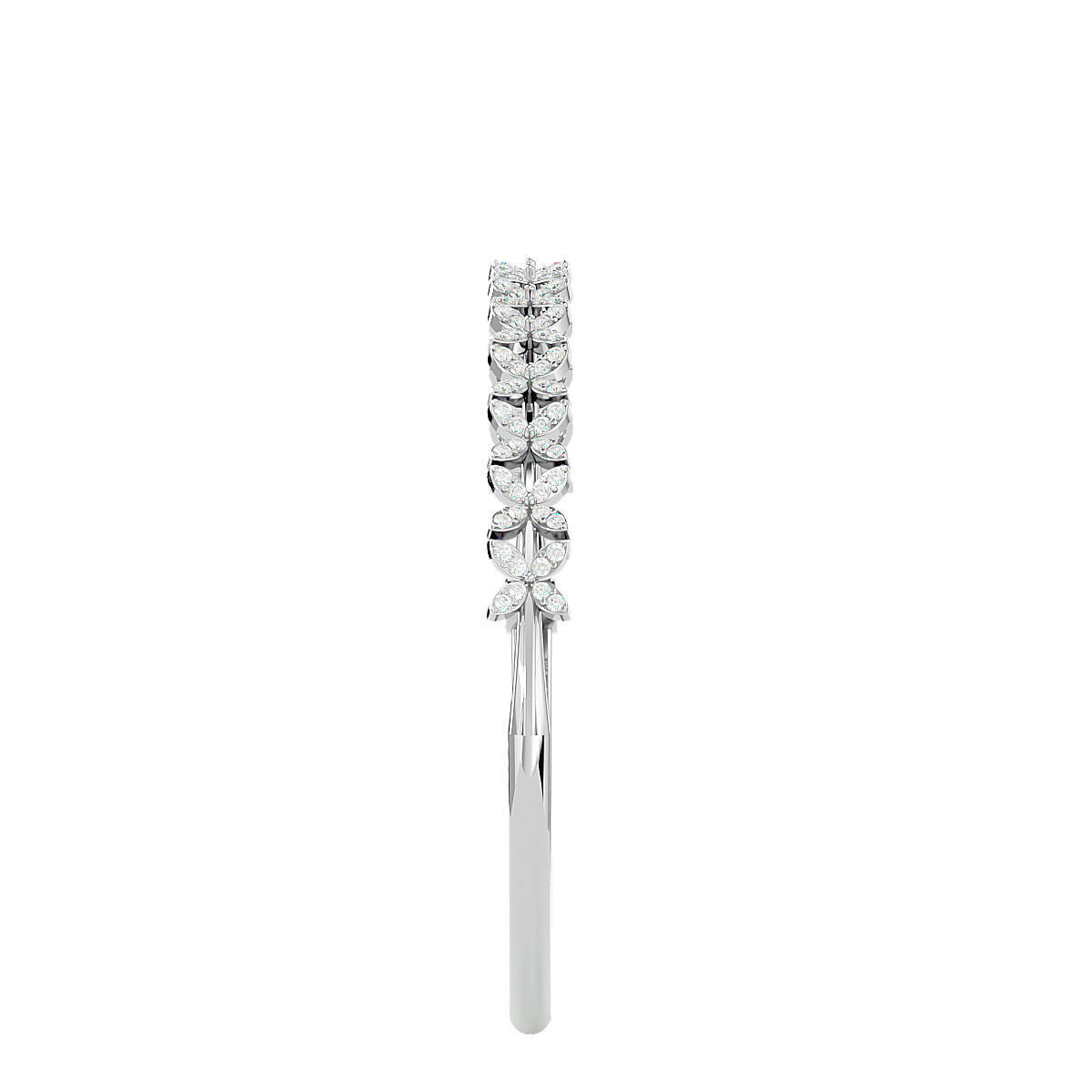 Elegant Radiant Blossom Bracelet with high-polished recycled silver and intricate floral design.