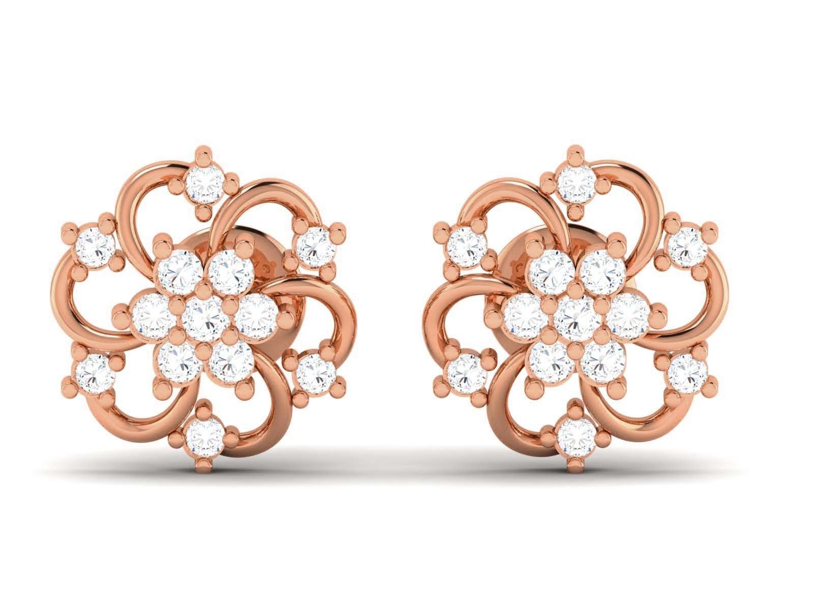 Dainty Floral Curl Earrings with elegant floral design, perfect for adding a touch of sophistication to any outfit.