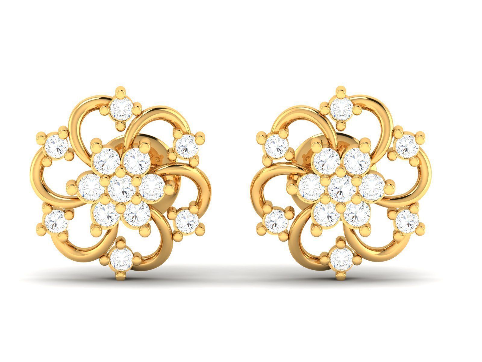 Dainty Floral Curl Earrings with elegant floral design, perfect for adding a touch of sophistication to any outfit.