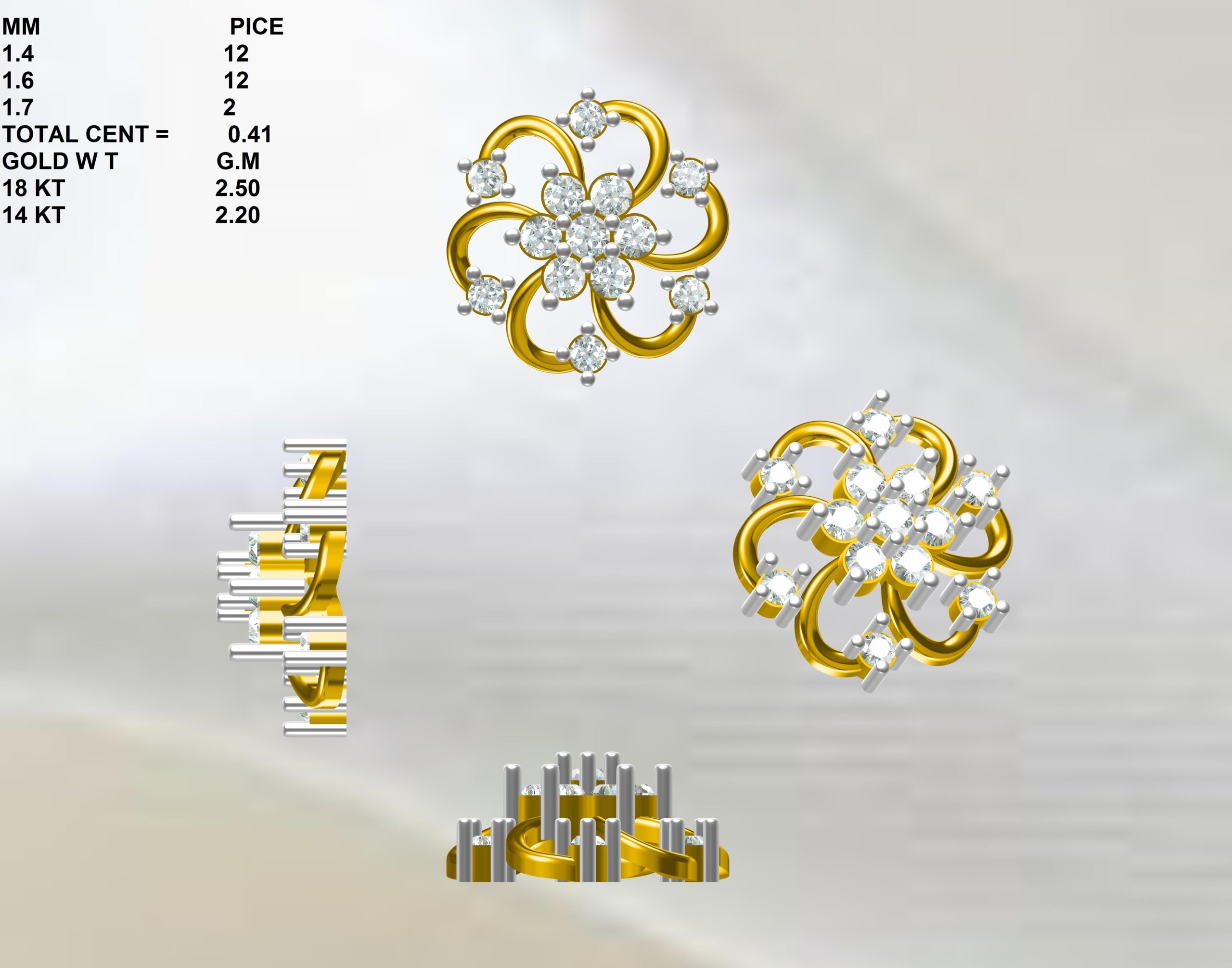 Dainty Floral Curl Earrings with elegant floral design, perfect for adding a touch of sophistication to any outfit.