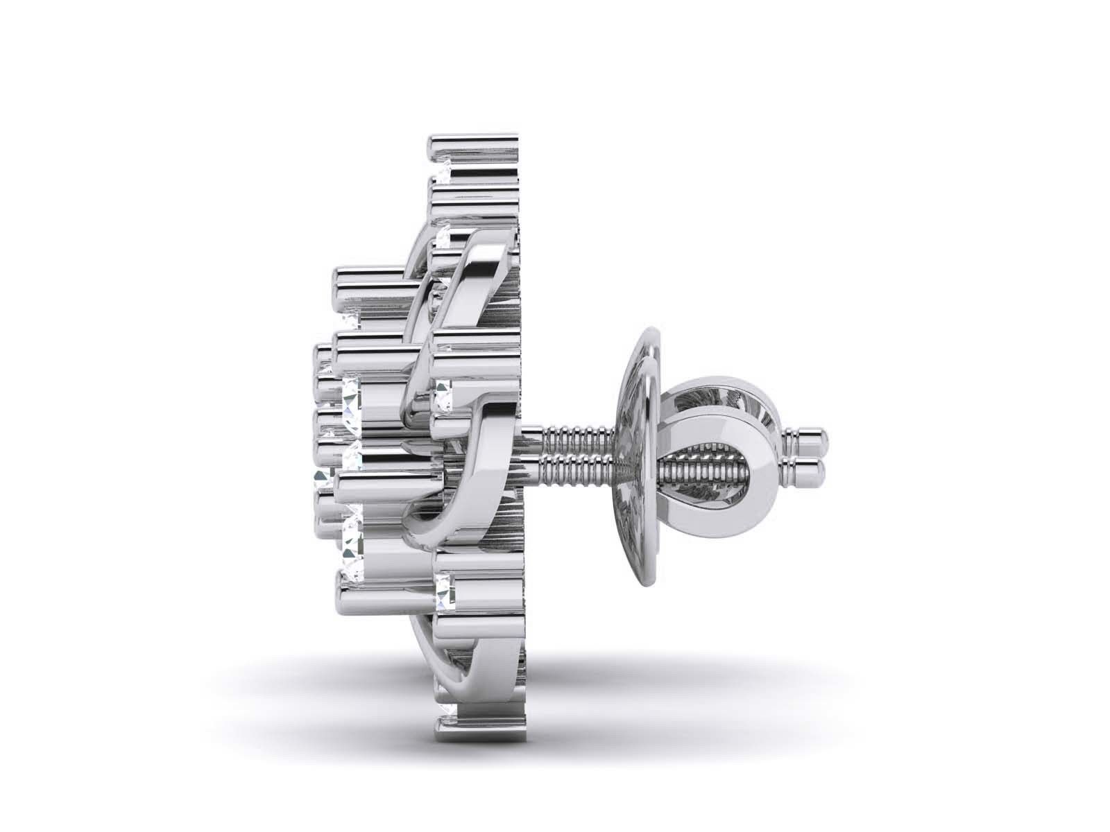 Dainty Floral Curl Earrings with elegant floral design, perfect for adding a touch of sophistication to any outfit.