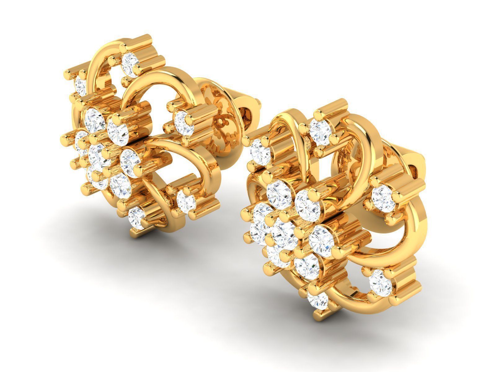 Dainty Floral Curl Earrings with elegant floral design, perfect for adding a touch of sophistication to any outfit.