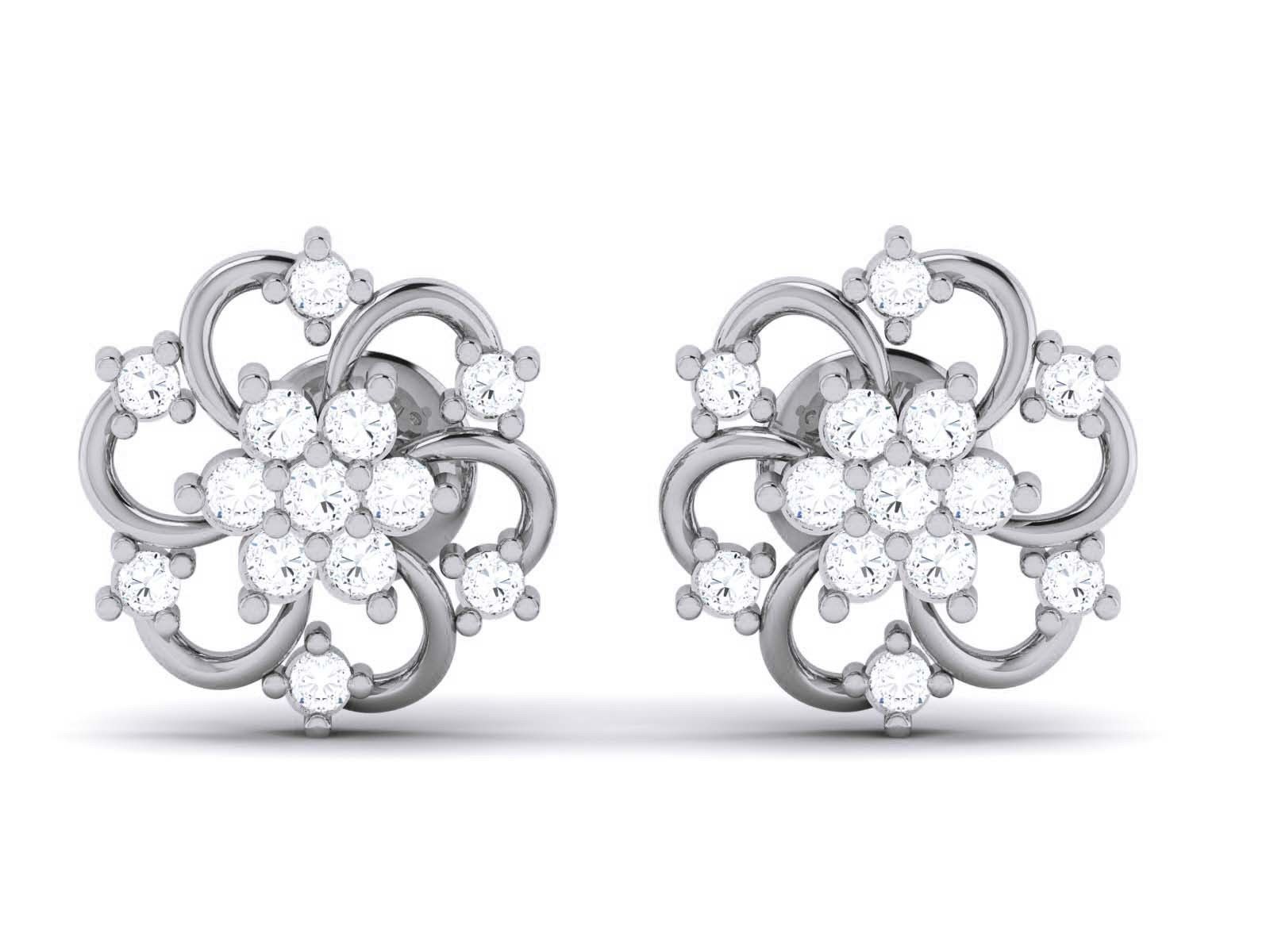 Dainty Floral Curl Earrings with elegant floral design, perfect for adding a touch of sophistication to any outfit.