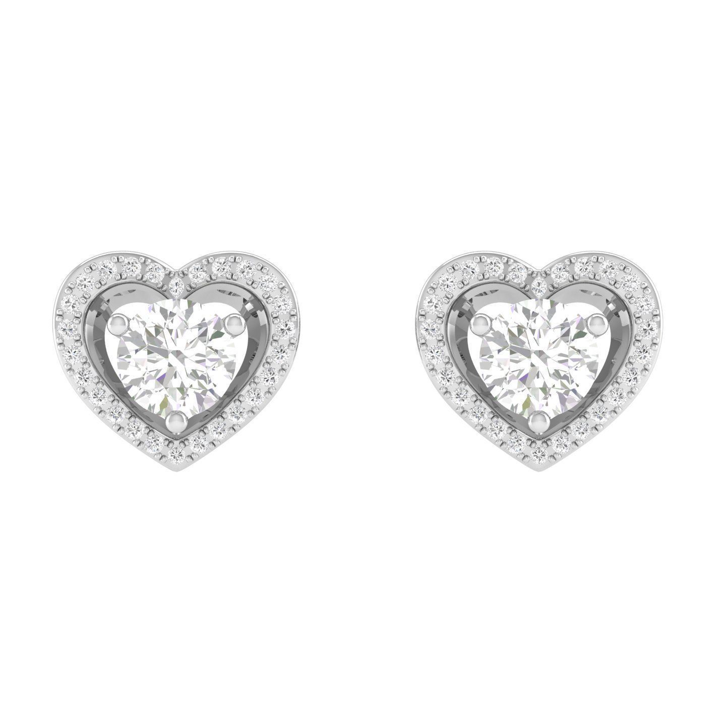 Fashionable Heart Stud Earrings with elegant heart-shaped design, perfect for adding a touch of charm to any outfit.