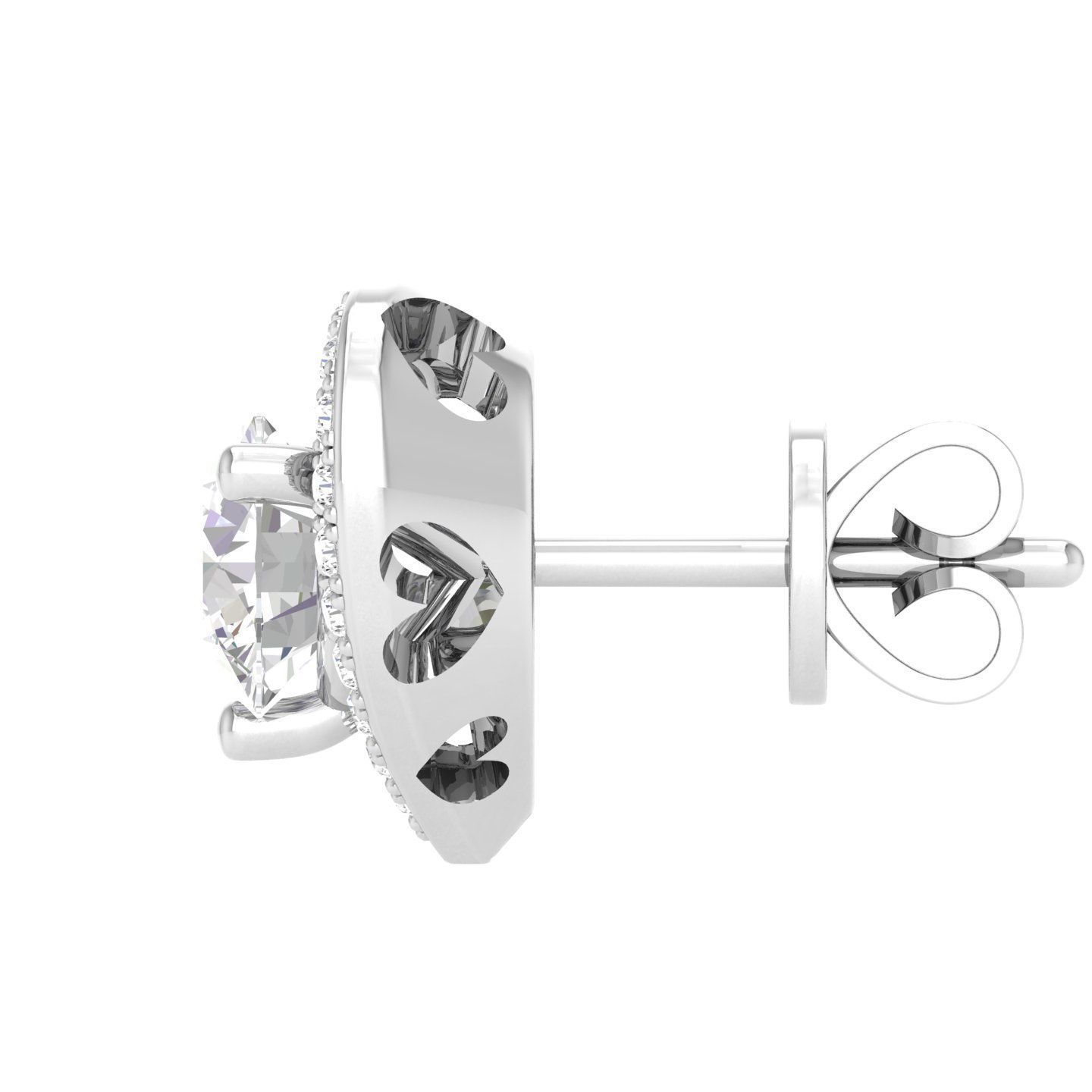 Fashionable Heart Stud Earrings with elegant heart-shaped design, perfect for adding a touch of charm to any outfit.