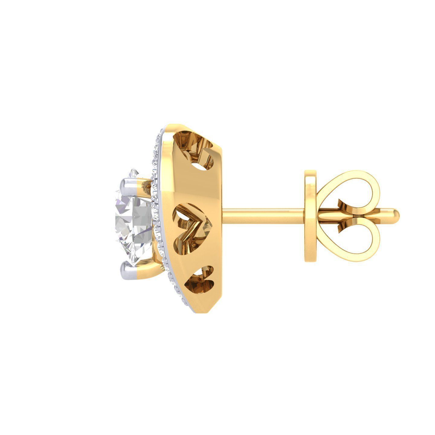 Fashionable Heart Stud Earrings with elegant heart-shaped design, perfect for adding a touch of charm to any outfit.