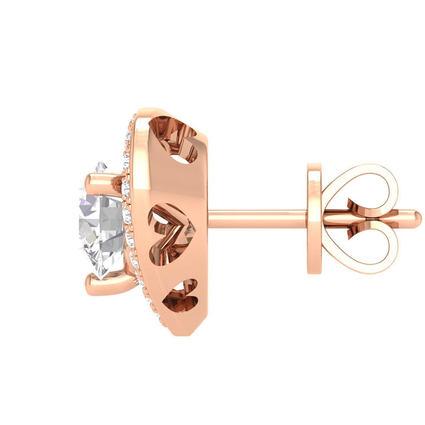 Fashionable Heart Stud Earrings with elegant heart-shaped design, perfect for adding a touch of charm to any outfit.