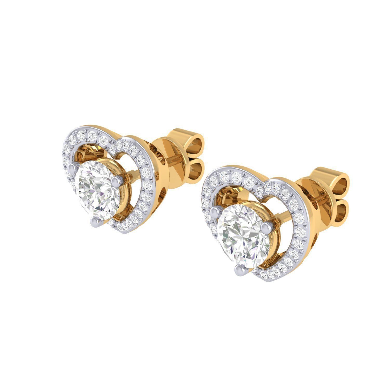 Fashionable Heart Stud Earrings with elegant heart-shaped design, perfect for adding a touch of charm to any outfit.