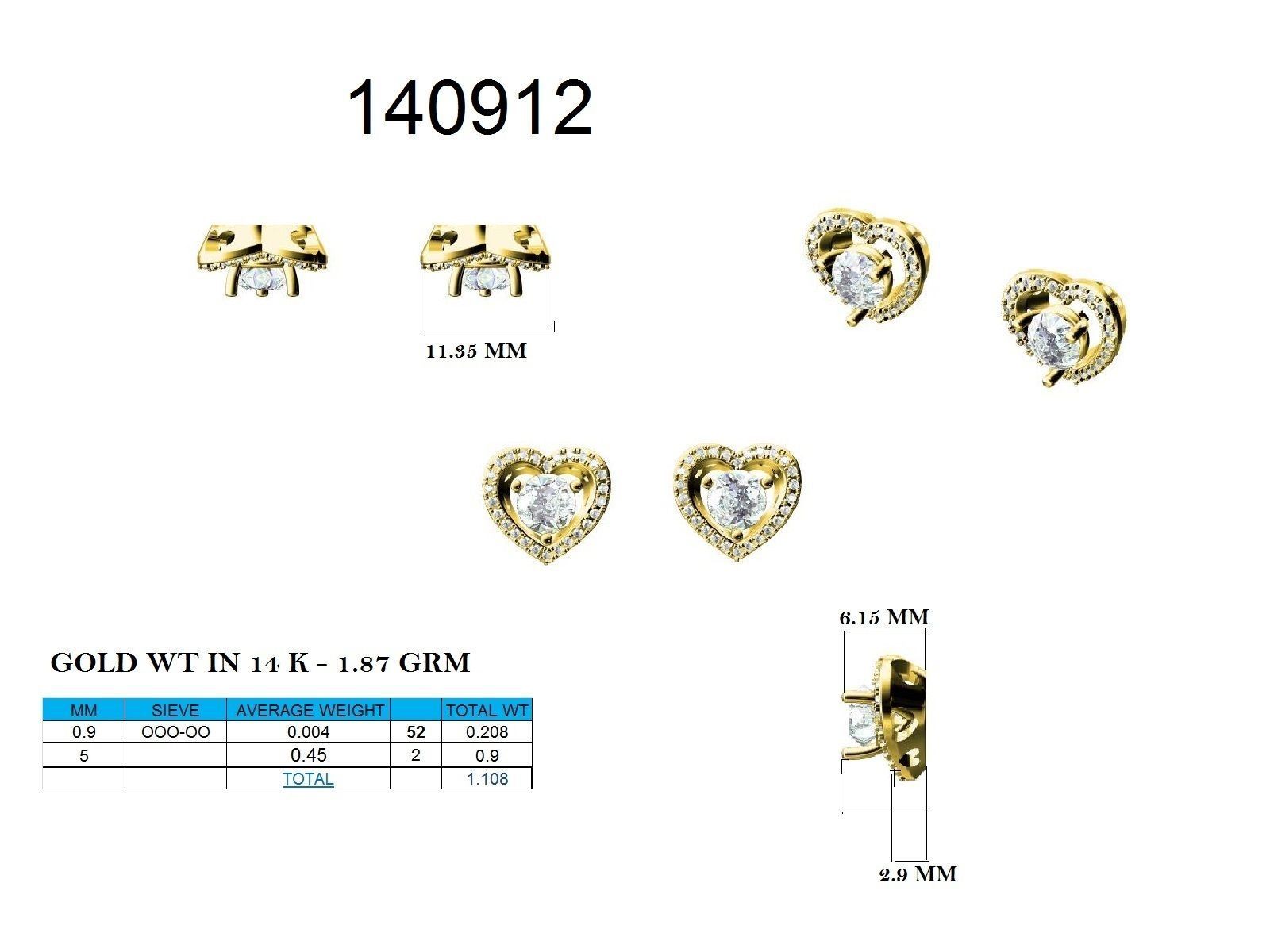 Fashionable Heart Stud Earrings with elegant heart-shaped design, perfect for adding a touch of charm to any outfit.