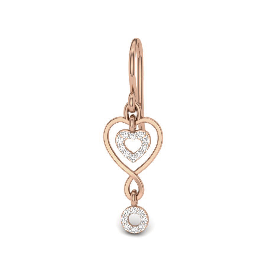 Swing Heart Silver Earrings with elegant heart design and graceful swing for added charm and sophistication