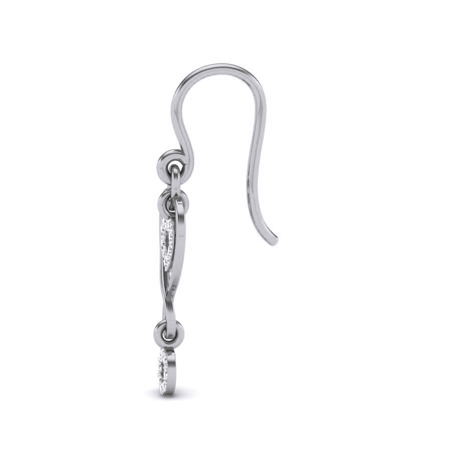 Swing Heart Silver Earrings with elegant heart design and graceful swing for added charm and sophistication
