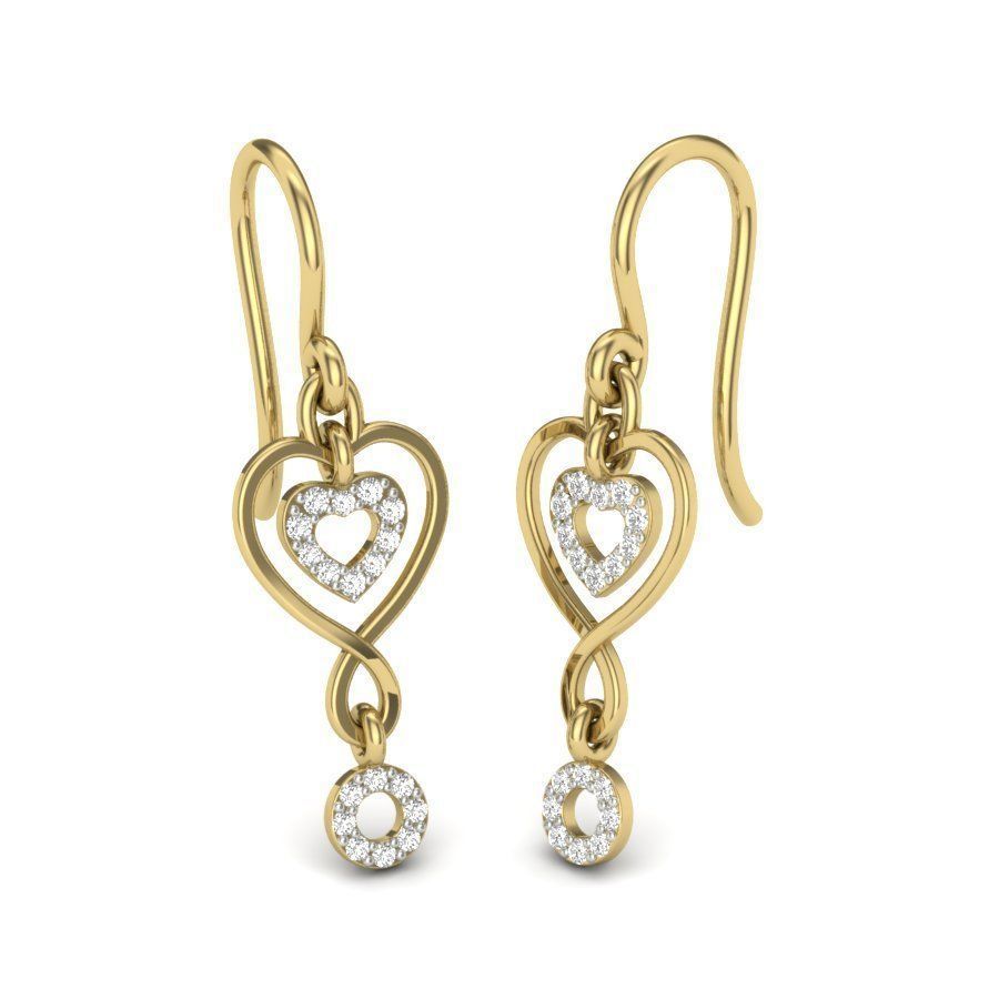 Swing Heart Silver Earrings with elegant heart design and graceful swing for added charm and sophistication