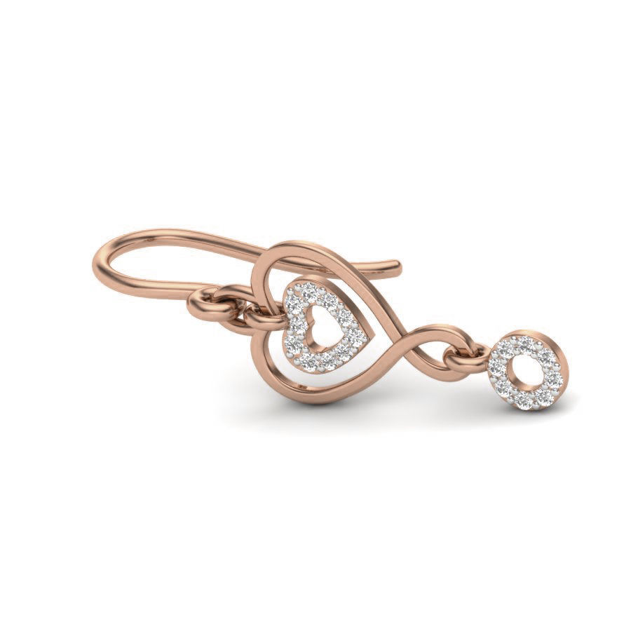 Swing Heart Silver Earrings with elegant heart design and graceful swing for added charm and sophistication