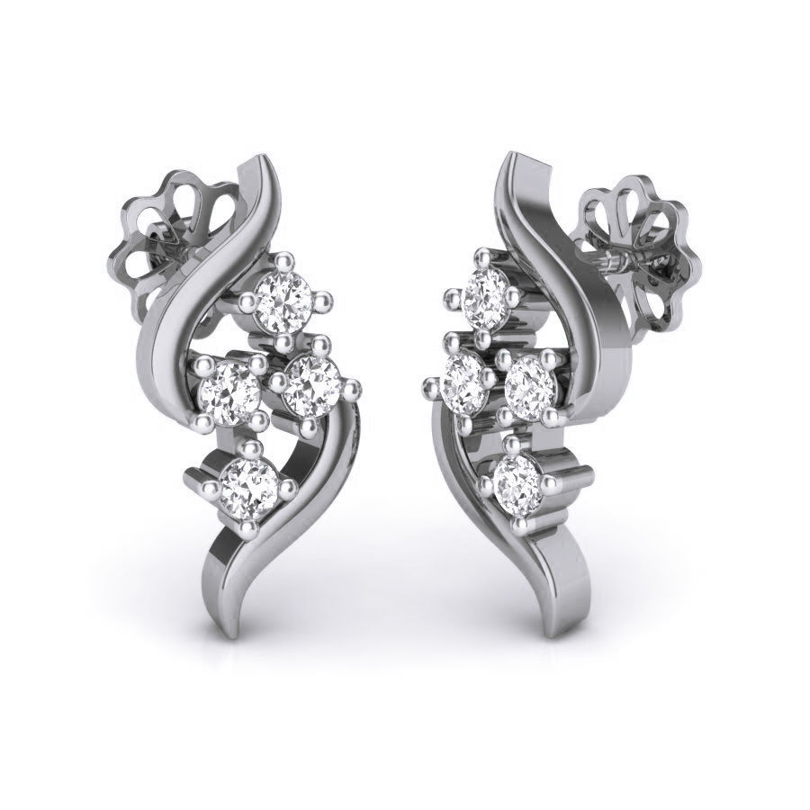 Exquisite Floral Silver Earrings with intricate floral design and high-quality craftsmanship.