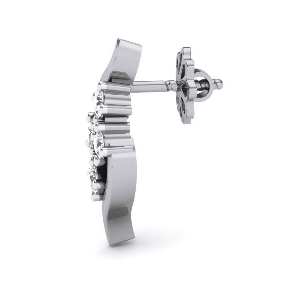 Exquisite Floral Silver Earrings with intricate floral design and high-quality craftsmanship.