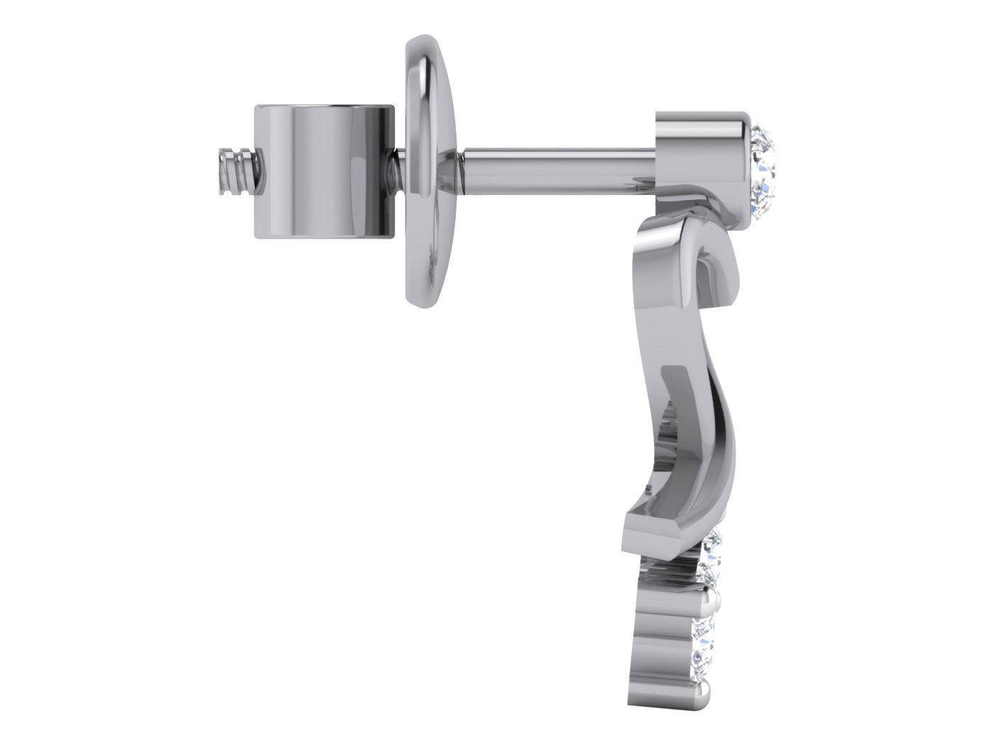 Heart Twist Stud Earrings with a heart-shaped twist design and sparkling accents.