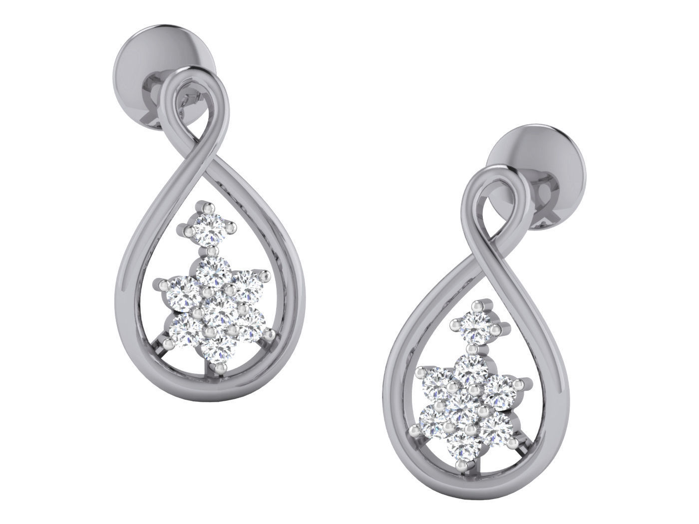 Sparkling Teardrop Stud Earrings with an elegant teardrop shape and dazzling accents.