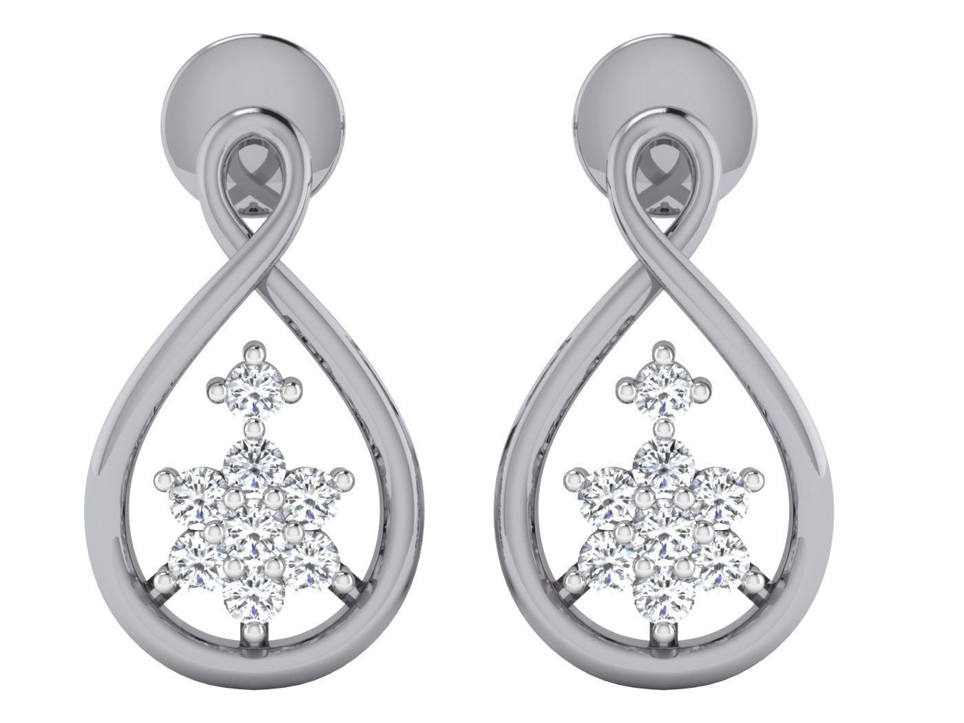 Sparkling Teardrop Stud Earrings with an elegant teardrop shape and dazzling accents.