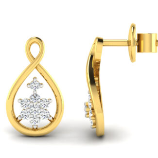 Sparkling Teardrop Stud Earrings with an elegant teardrop shape and dazzling accents.