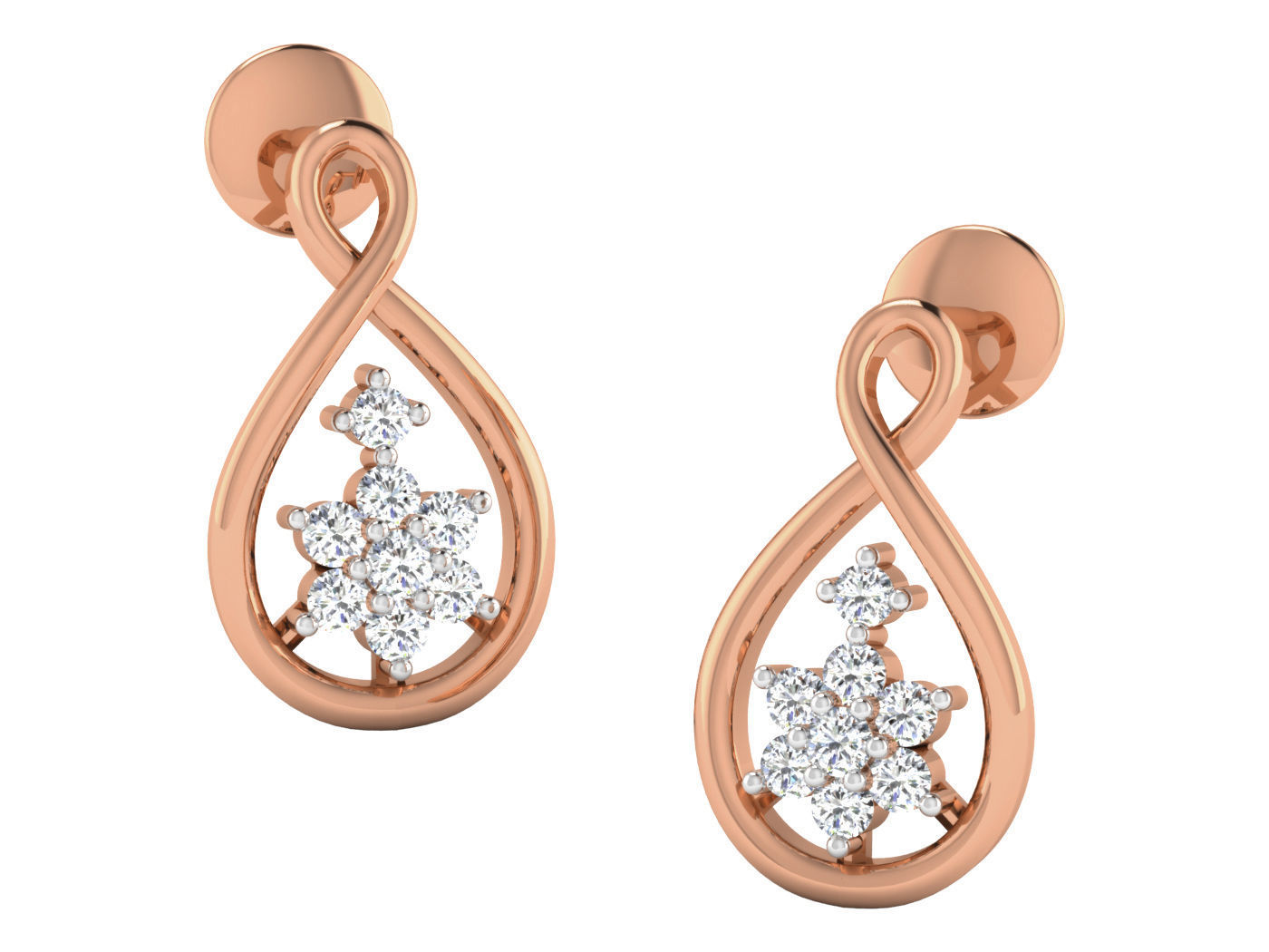 Sparkling Teardrop Stud Earrings with an elegant teardrop shape and dazzling accents.