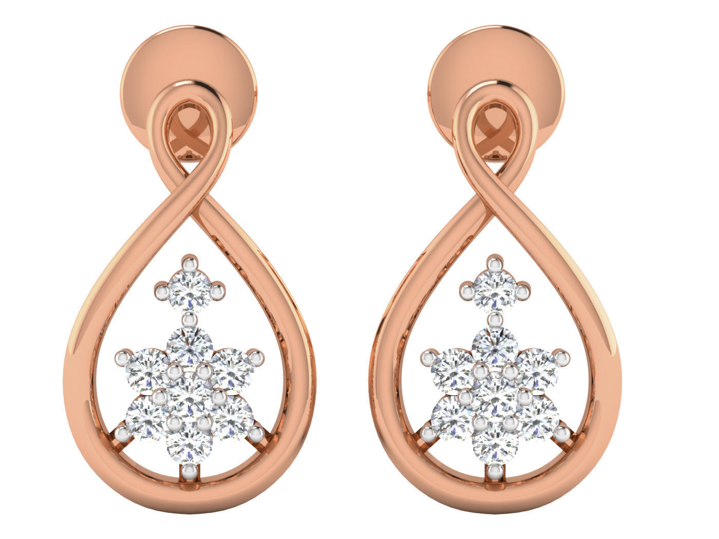 Sparkling Teardrop Stud Earrings with an elegant teardrop shape and dazzling accents.