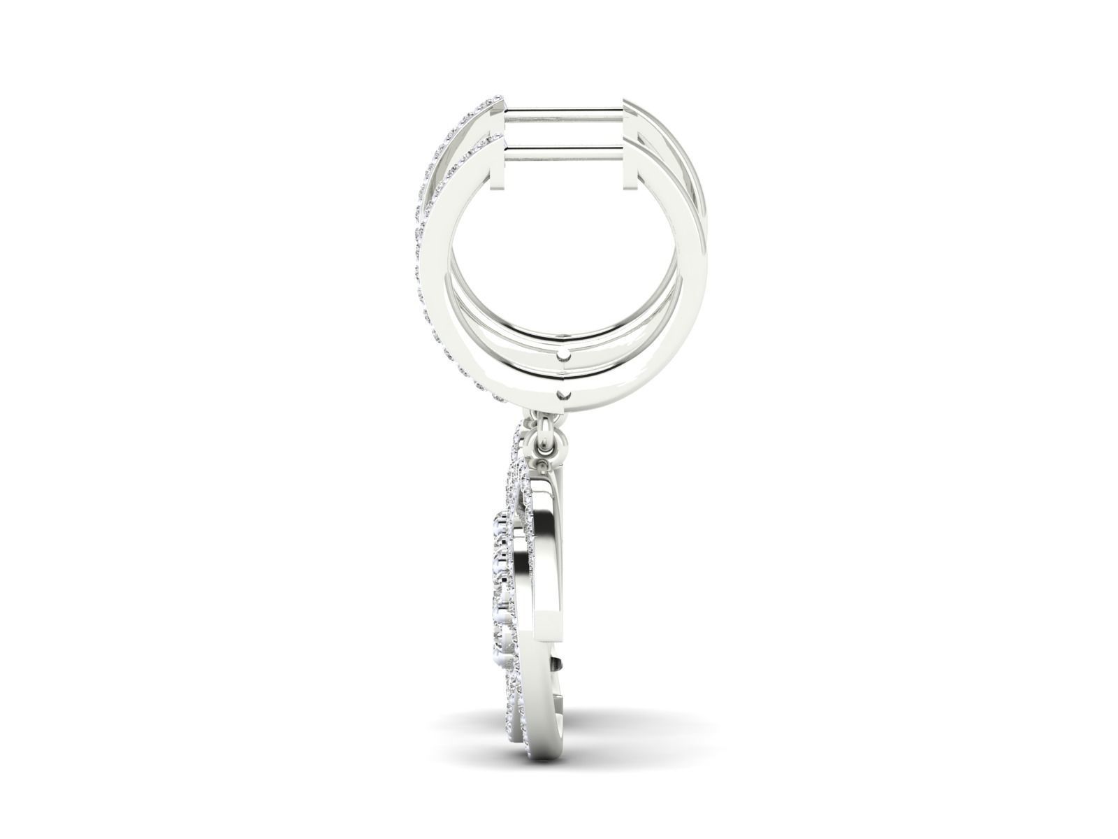 HFS-E019 (3) Elegant Spiral Silver Earrings featuring a polished sterling silver spiral design, perfect for adding a touch of sophistication to any outfit.