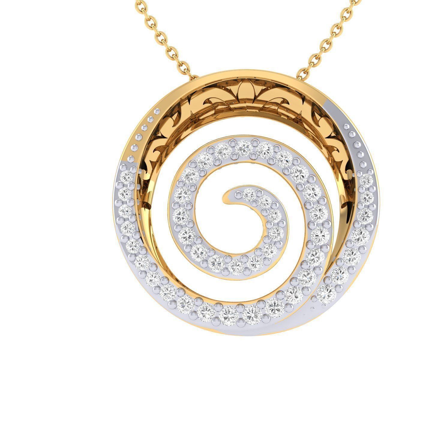 Graceful Silver Spiral Necklace featuring a sleek spiral design in high-quality silver.