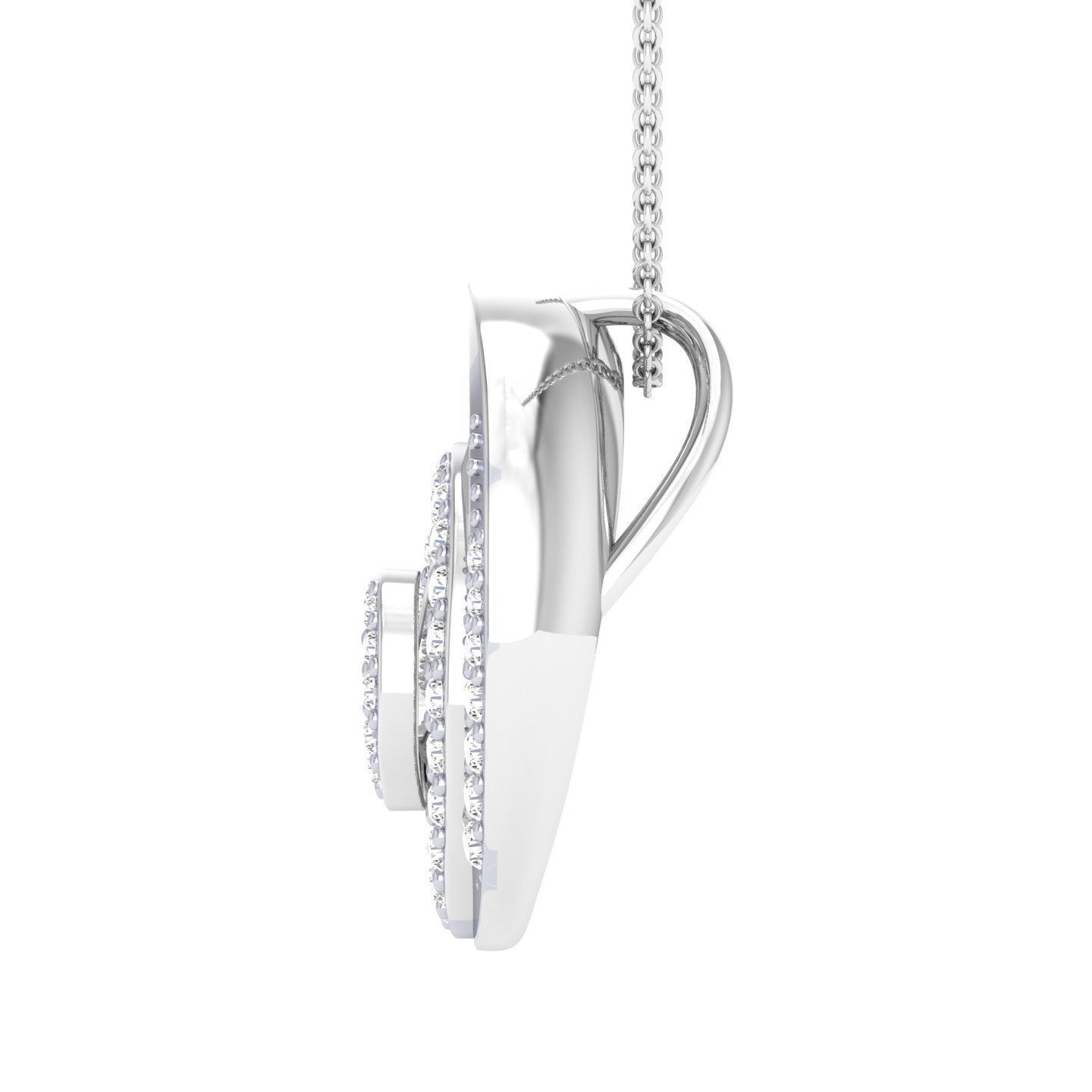 Graceful Silver Spiral Necklace featuring a sleek spiral design in high-quality silver.